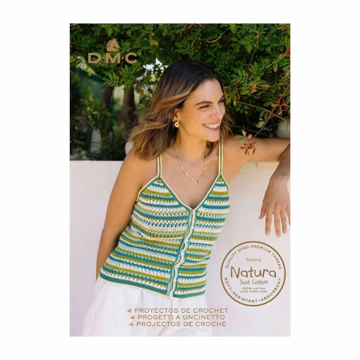 Livro 4 projetos de crochet DMC Natura Just Cotton