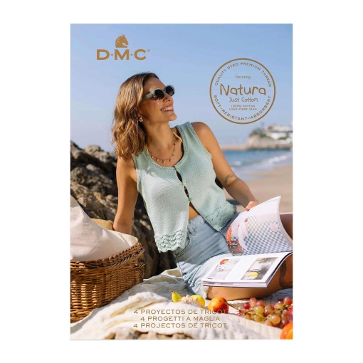 Livro 4 projetos de tricot DMC Natura Just Cotton