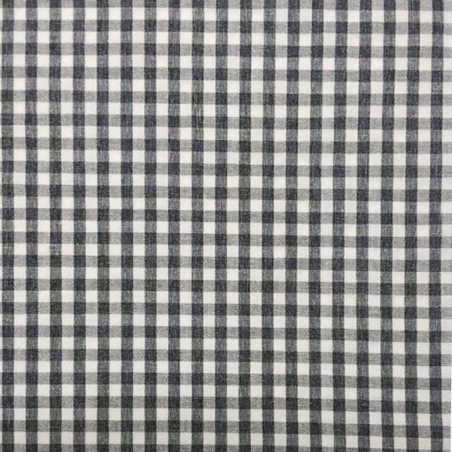 Tela de seersucker Delfina de HILOGAR, estampado a cuadros blanco/azul, 1x1,45 m