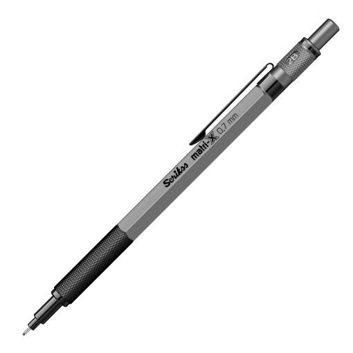 Lápiz mecánico SCRIKSS Matri-X Classic de 0,7 mm, color gris.