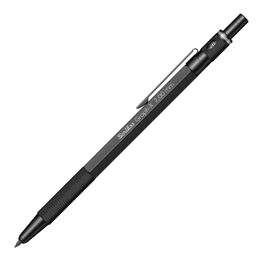 Lápiz mecánico SCRIKSS Graph-X de 2 mm, color negro.