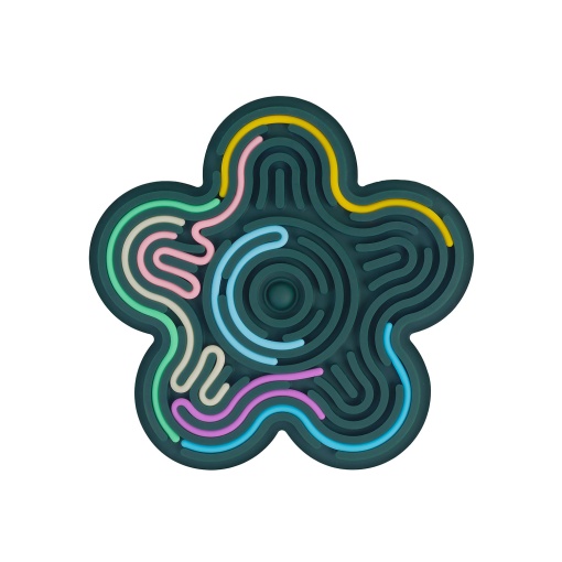 Tablero de actividades sensoriales con forma de flor Flexhetti de MINILAND