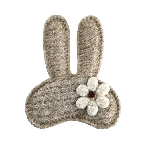 Aplicação de tecido para Coser coelho 40x35mm cinza Softy