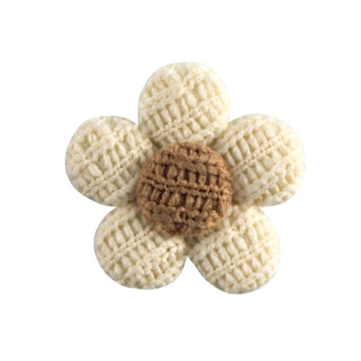 Aplicação de tecido para Coser flor 25mm cru Softy