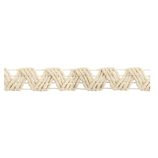 Cinta de algodón crudo en zigzag de 25 mm para coser (por metro)