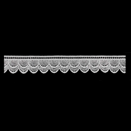 Cinta de encaje para coser de 25 mm, blanca (metro)