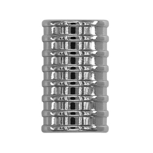 Guía tubular metálica plateada COSE de 25 mm