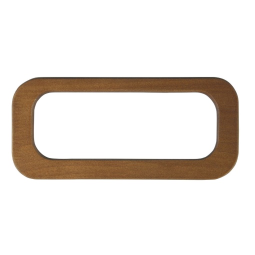 Rectangular wooden handle 20.5 x 9 cm COSE brown (2 units)
