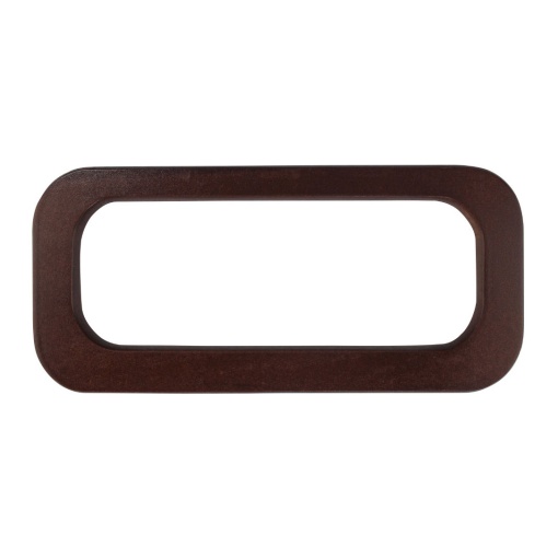 Mango rectangular de madera de 20,5 x 9 cm, color marrón oscuro (2 unidades)