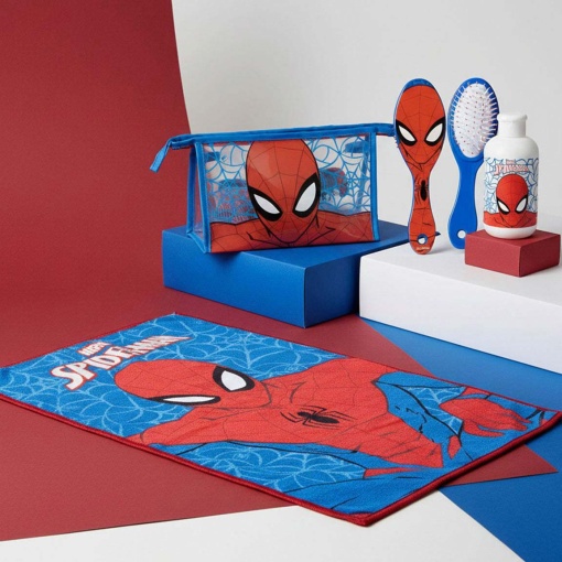 Kit con cepillo + toalla + botella de champú MARVEL Spiderman