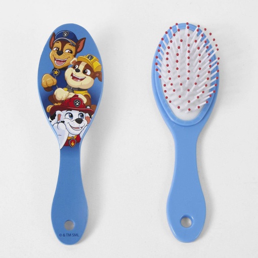 Estuche de Paw Patrol con cepillo, toalla y botella de champú.
