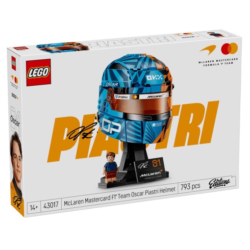 LEGO Editions Capacete Scuderia McLaren Mastercard F1 Team de Oscar Piastri 43017