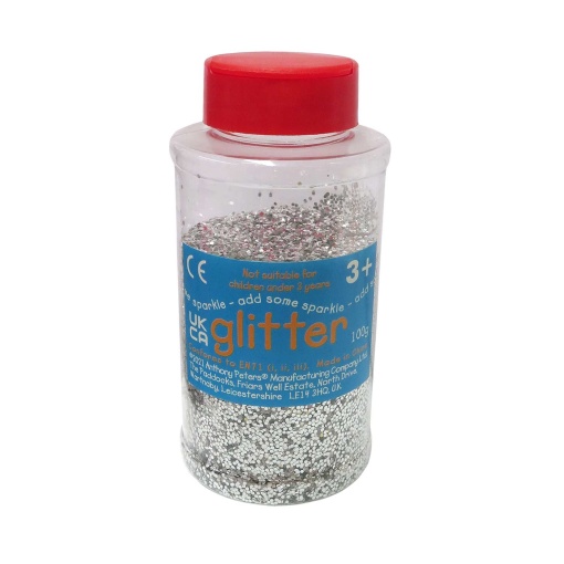 Silver glitter 100g