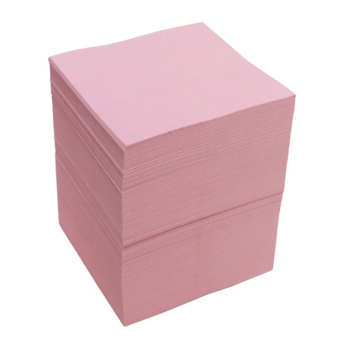Bloco de rifas 6x6cm rosa pastel (1000 unidades)
