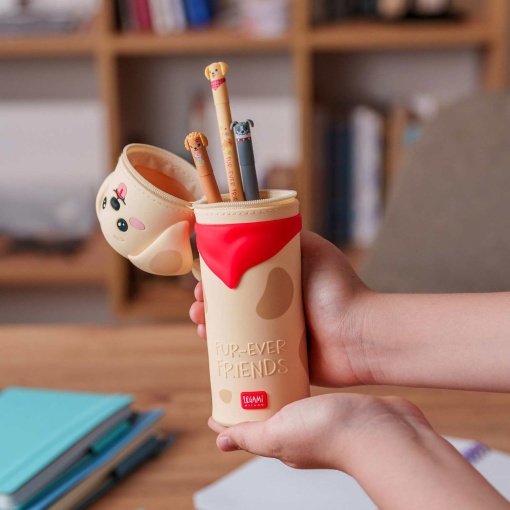 Estojo de silicone 2 em 1 LEGAMI Kawaii Golden "Fur-Ever Friends"