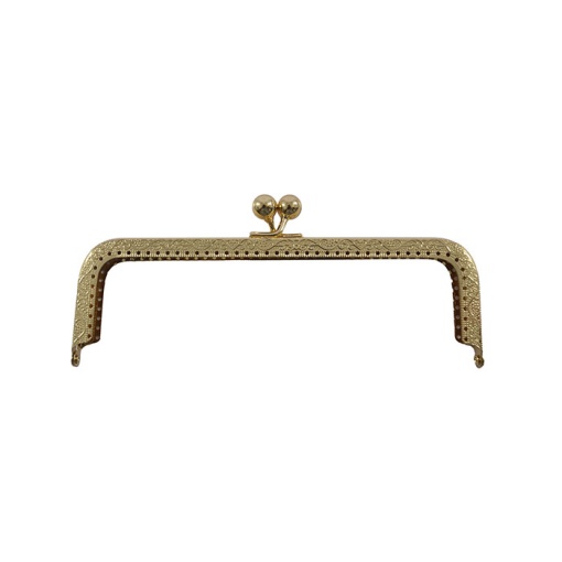 Fecho de metal vintage para carteira CÍRCULO 20x15cm dourado (2 unidades)