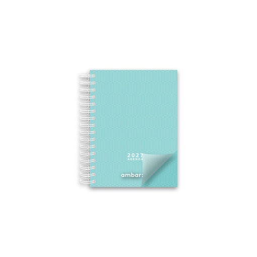 Agenda semanal A7 2027 espiral AMBAR Look sortido