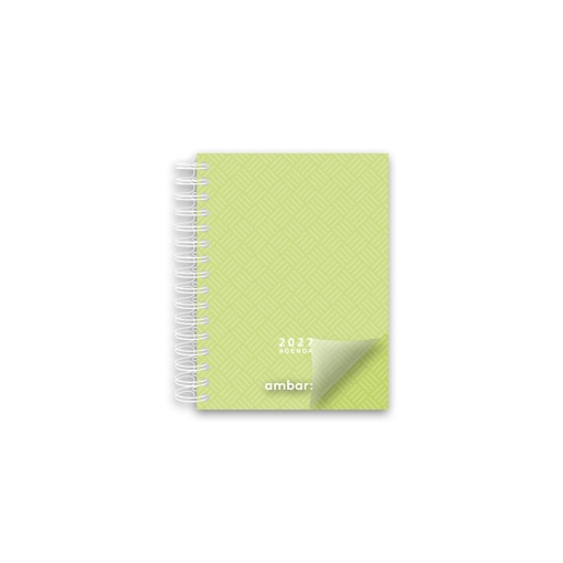 Agenda semanal A7 2027 espiral AMBAR Look sortido