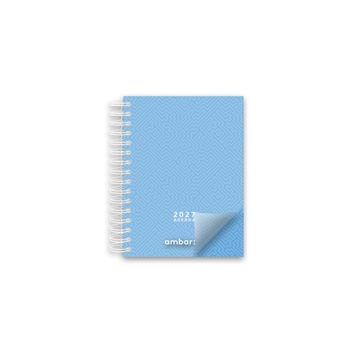 Agenda semanal A7 2027 espiral AMBAR Look sortido