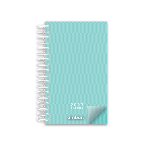 Agenda semanal A6 2027 espiral AMBAR Look sortido