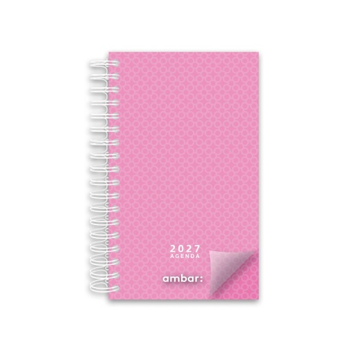 Agenda semanal A6 2027 espiral AMBAR Look sortido