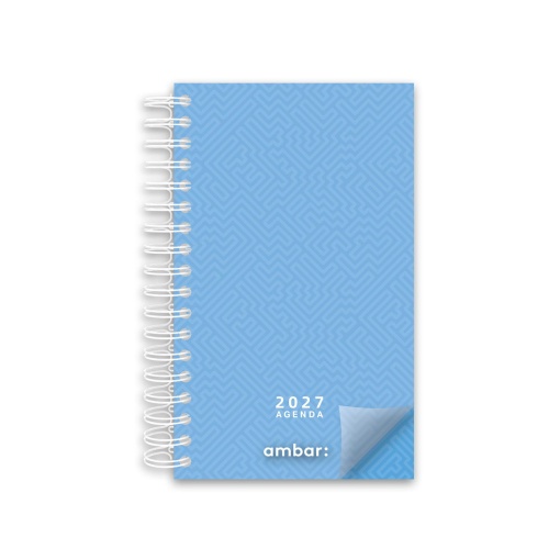 Agenda semanal A6 2027 espiral AMBAR Look sortido