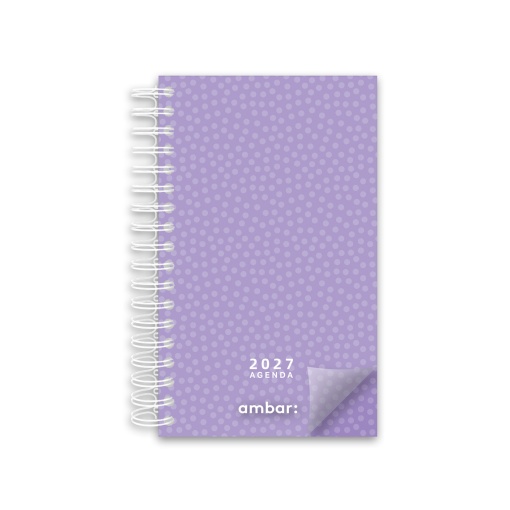 Agenda semanal A6 2027 espiral AMBAR Look sortido