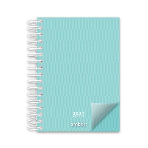 Agenda diária A5 2027 espiral AMBAR Look sortido