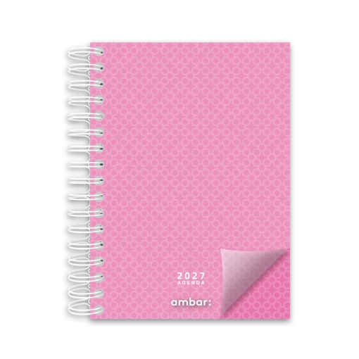 Agenda diária A5 2027 espiral AMBAR Look sortido