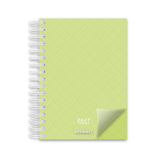 Agenda diária A5 2027 espiral AMBAR Look sortido