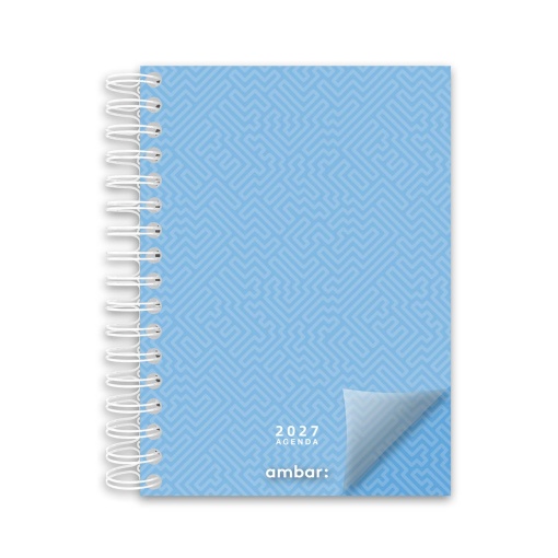 Agenda diária A5 2027 espiral AMBAR Look sortido