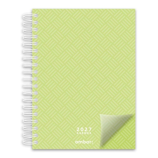 Agenda semanal 172x240mm 2027 espiral AMBAR Look sortido