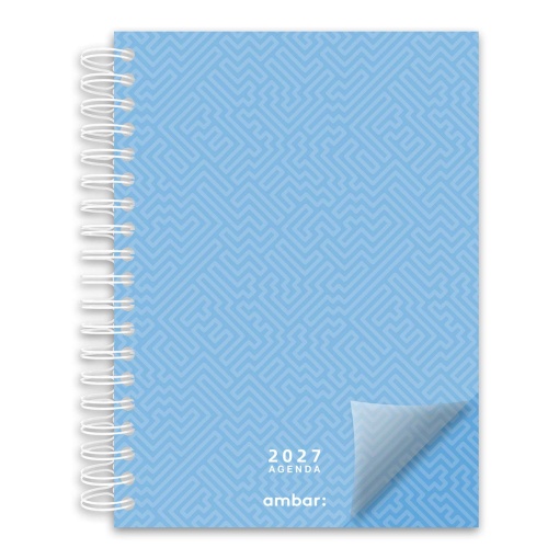 Agenda semanal 172x240mm 2027 espiral AMBAR Look sortido