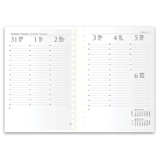 Agenda semanal 172x240mm 2027 espiral AMBAR Look sortido