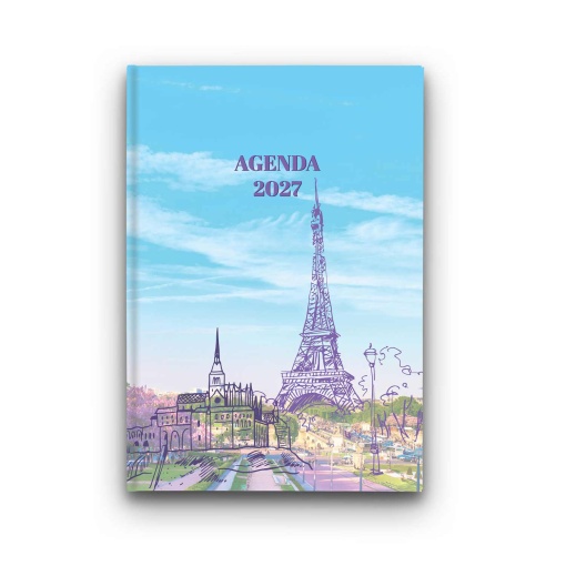 Agenda diária A5 2027 AMBAR Collage sortido