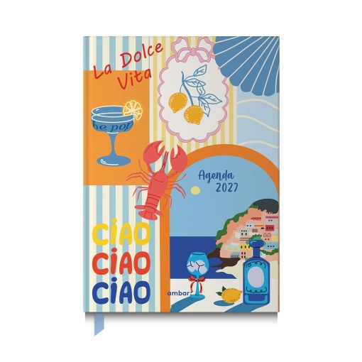 Agenda diária A5 2027 AMBAR Pop sortido
