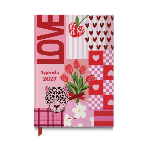 Agenda diária A5 2027 AMBAR Pop sortido