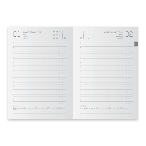 Agenda diária A5 2027 AMBAR Pop sortido