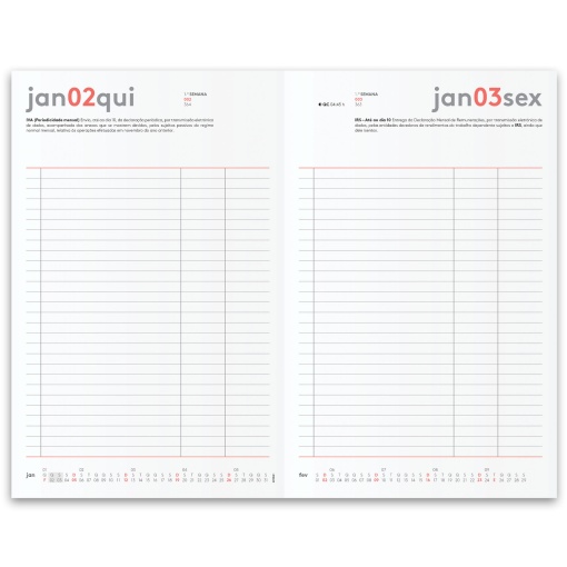 Agenda diária A4 2027 AMBAR Comércio & Indústria sortido