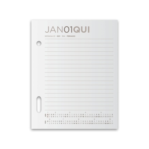 Bloco memorando 2027 AMBAR 100x130mm pautado com furo e rasgo