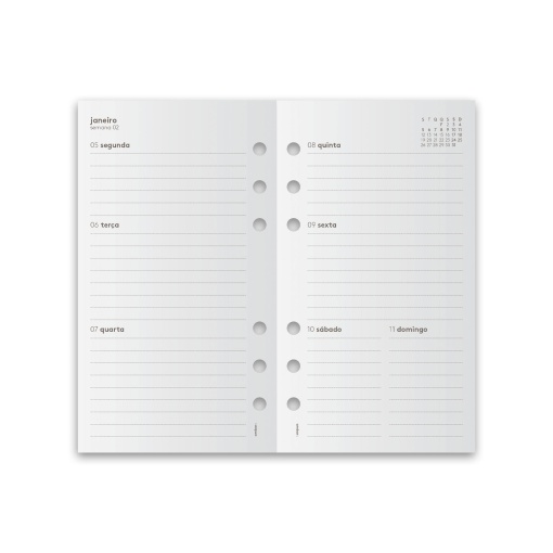 Weekly organizer refill A6 2027 AMBER 5 quarters
