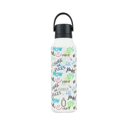 Termo RUNBOTT Mii Berreca de 600 ml con estampado de grafiti.