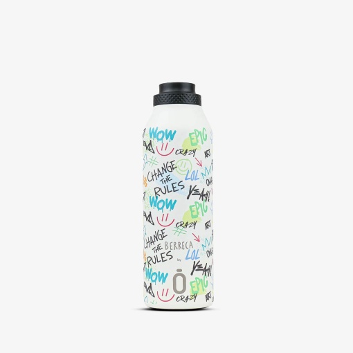 Termo RUNBOTT Mii Berreca de 600 ml con estampado de grafiti.