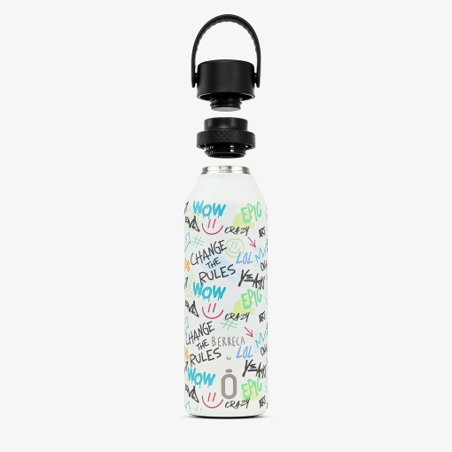 Termo RUNBOTT Mii Berreca de 600 ml con estampado de grafiti.