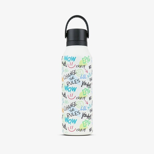 Termo RUNBOTT Mii Berreca de 600 ml con estampado de grafiti.