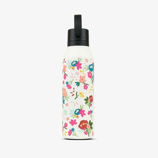 Termo RUNBOTT Mii Abigail Morales de 600 ml con aroma a crema y ramos de flores.