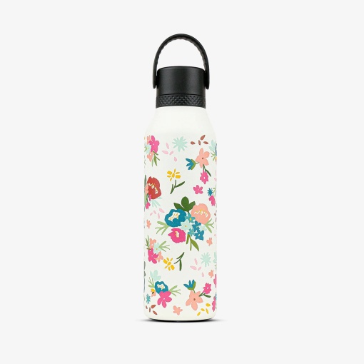 Termo RUNBOTT Mii Abigail Morales de 600 ml con aroma a crema y ramos de flores.