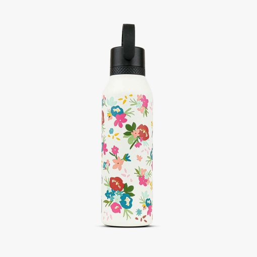 Termo RUNBOTT Mii Abigail Morales de 600 ml con aroma a crema y ramos de flores.