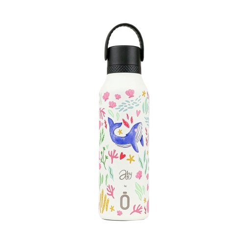 Botella termo RUNBOTT Mii Abigail Morales de 600 ml con crema para arrecifes