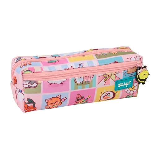 Triple pencil case with elastic closure, MR. WONDERFUL Comic